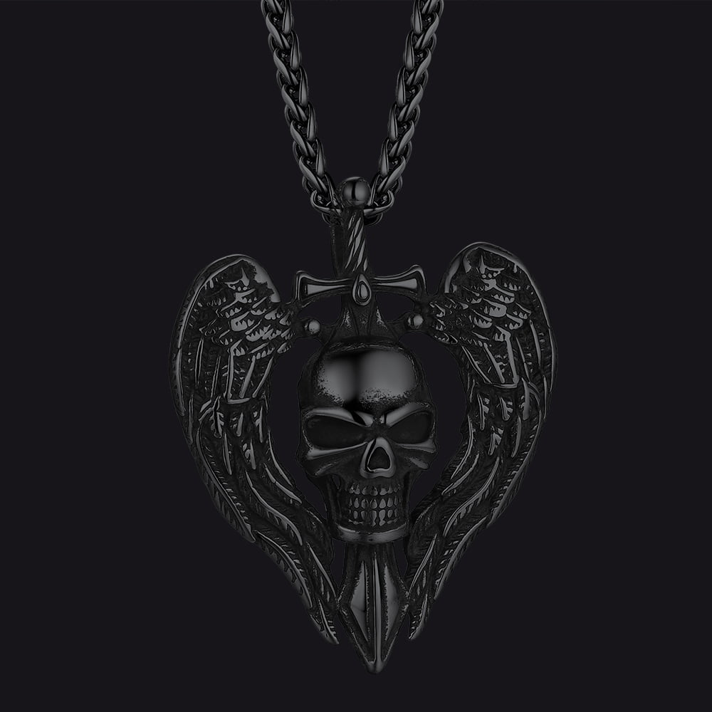 FaithHeart Skull Pendant Necklace