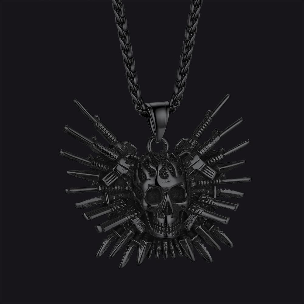 FaithHeart Skull Pendant Necklace