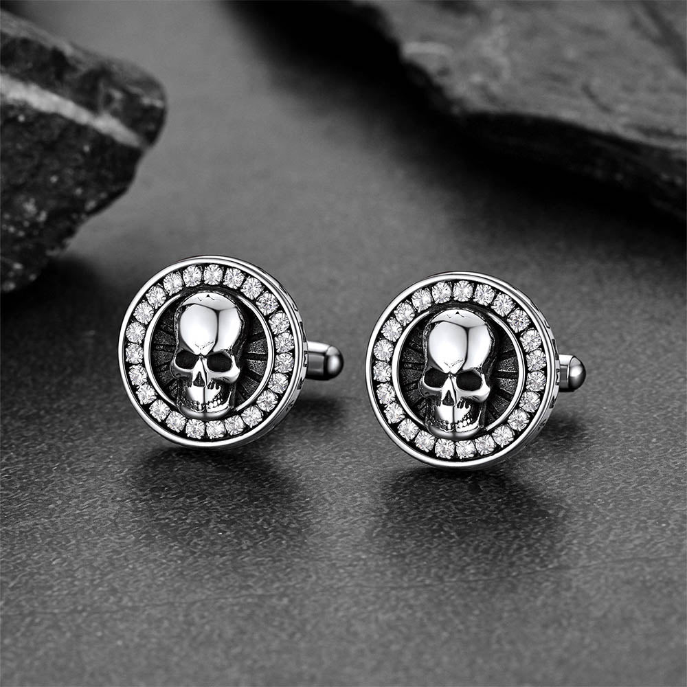 FaithHeart Skull Runes Cufflinks