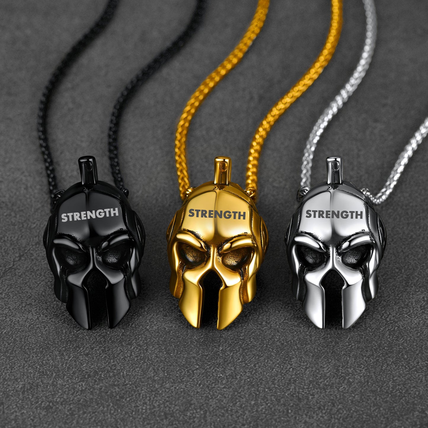 FaithHeart Spartan Helmet Pendant Necklace Greece Jewelry for Men FaithHeart