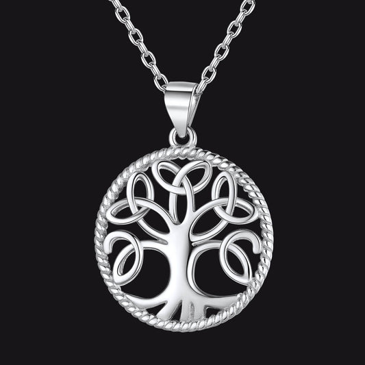 FaithHeart Sterling Silver Celtic Knot Tree Of Life Necklace FaithHeartimg