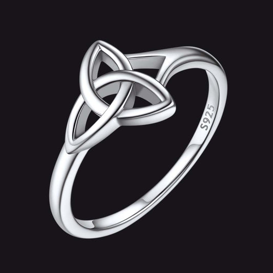 FaithHeart Sterling Silver Celtic Trinity Knot Ring