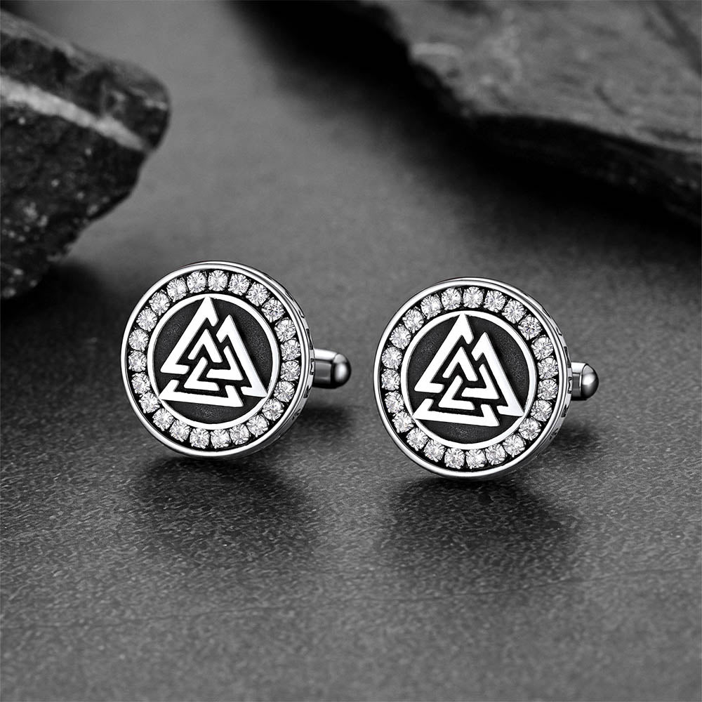 FaithHeart Valknut Runes Cufflinks