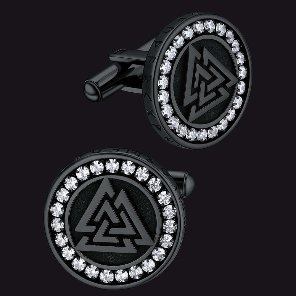 FaithHeart Viking Valknut Rune Cufflinks