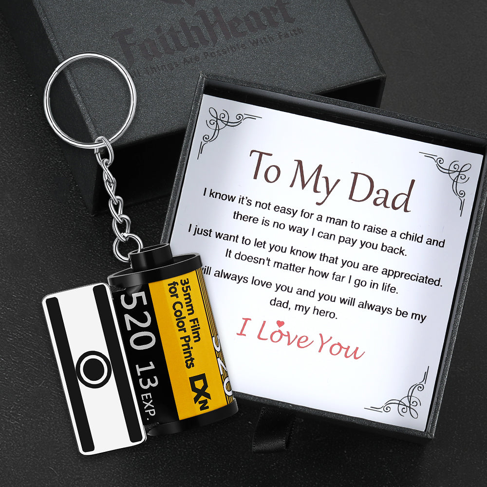 Custom Photo Camera Film Roll Keychain Reel Album Gift For Dad FaithHeart Jewelry