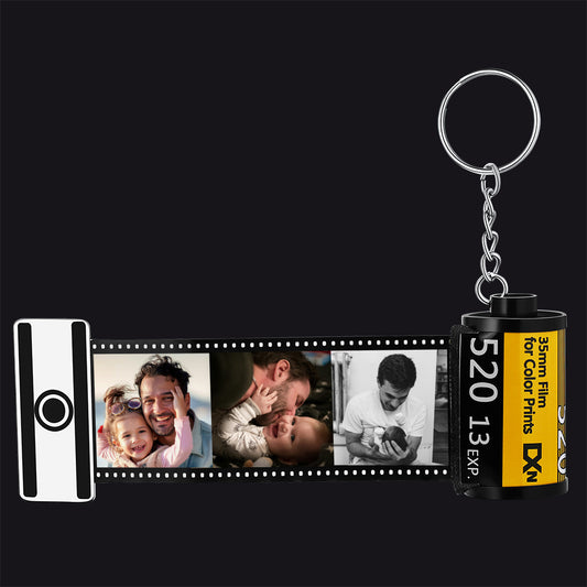 Faithheart Custom Photo Camera Film Roll Keychain Reel Album Gift For Dadimg