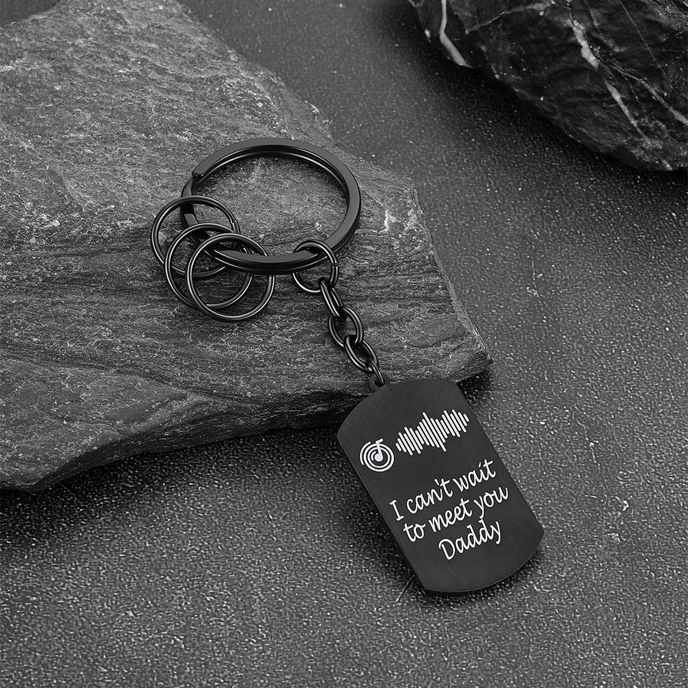 Faithheart Customized Text Scannable Spotify Code Keychain With Picture Gift for Dad FaithHeart Jewelry