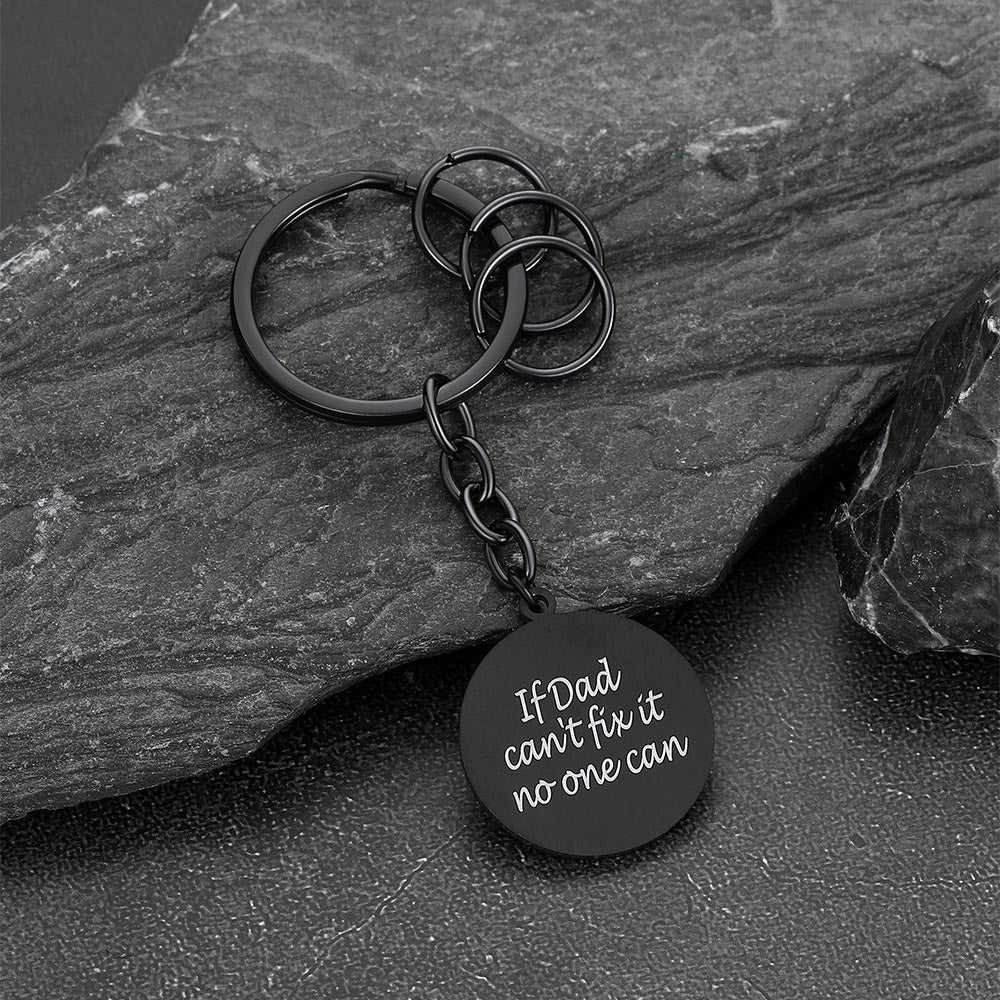 Customized Text Scannable Spotify Code Round Pendant Keychain With Picture