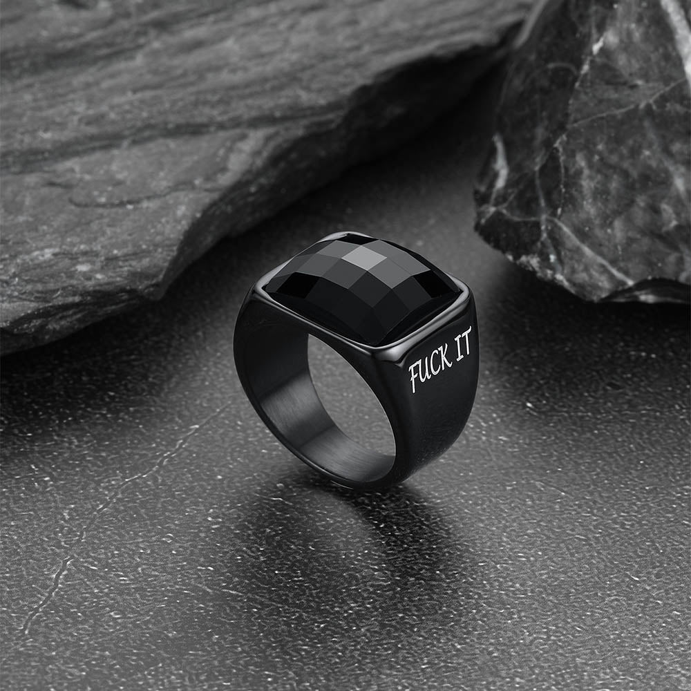 FaithHeart Gemstone Signet Ring