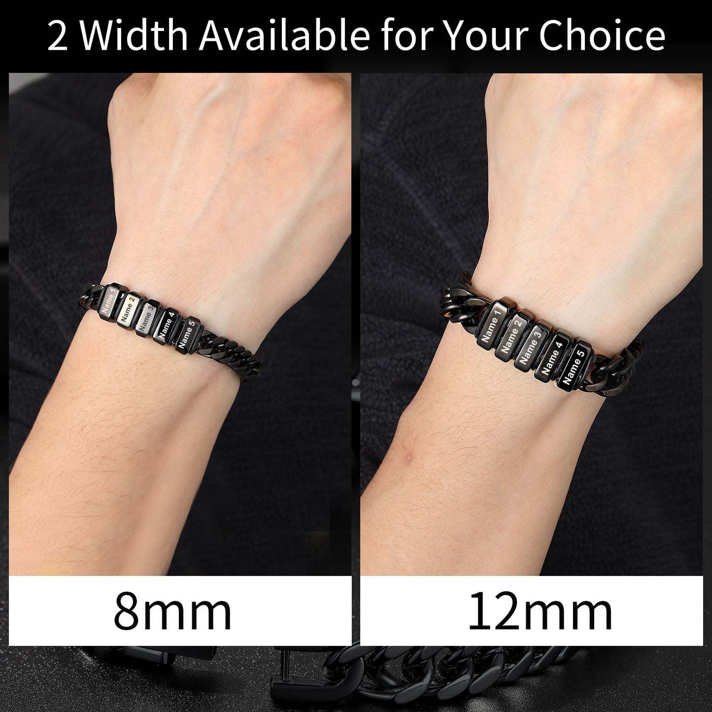 Cuban Chain Bracelet with 2 Widths Available