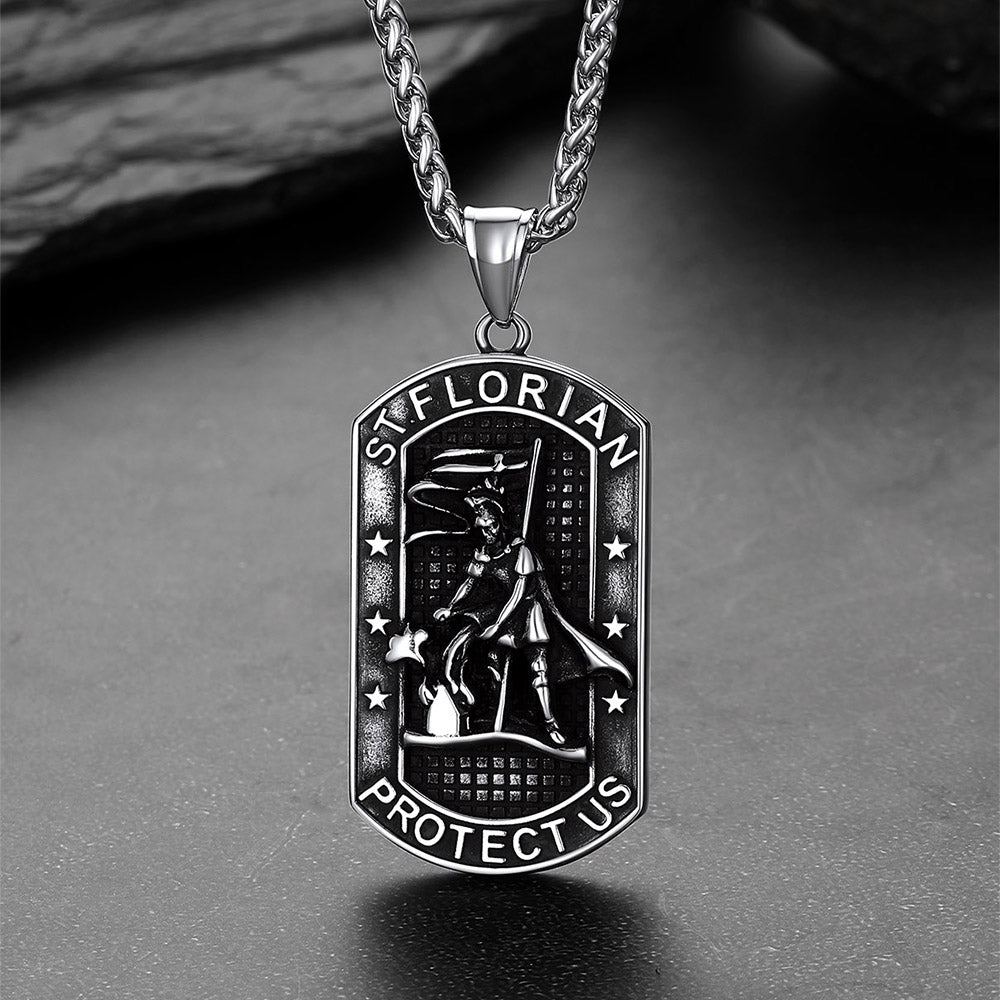 Saint Florian Necklace, firefighter protection