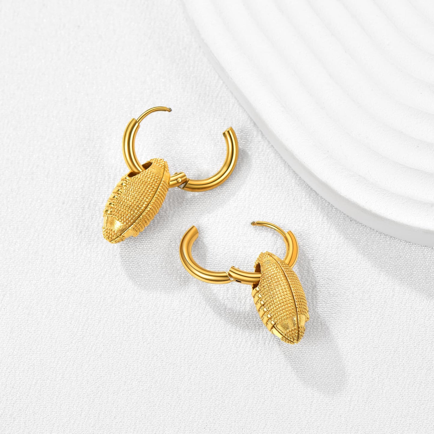 FaithHeart Trendy American Football Dangle Earrings FaithHeart