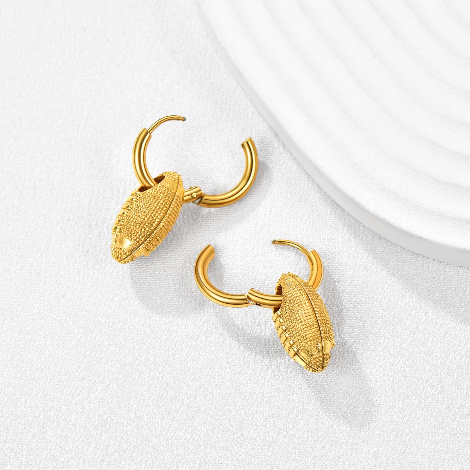 FaithHeart Trendy American Football Dangle Earrings FaithHeart