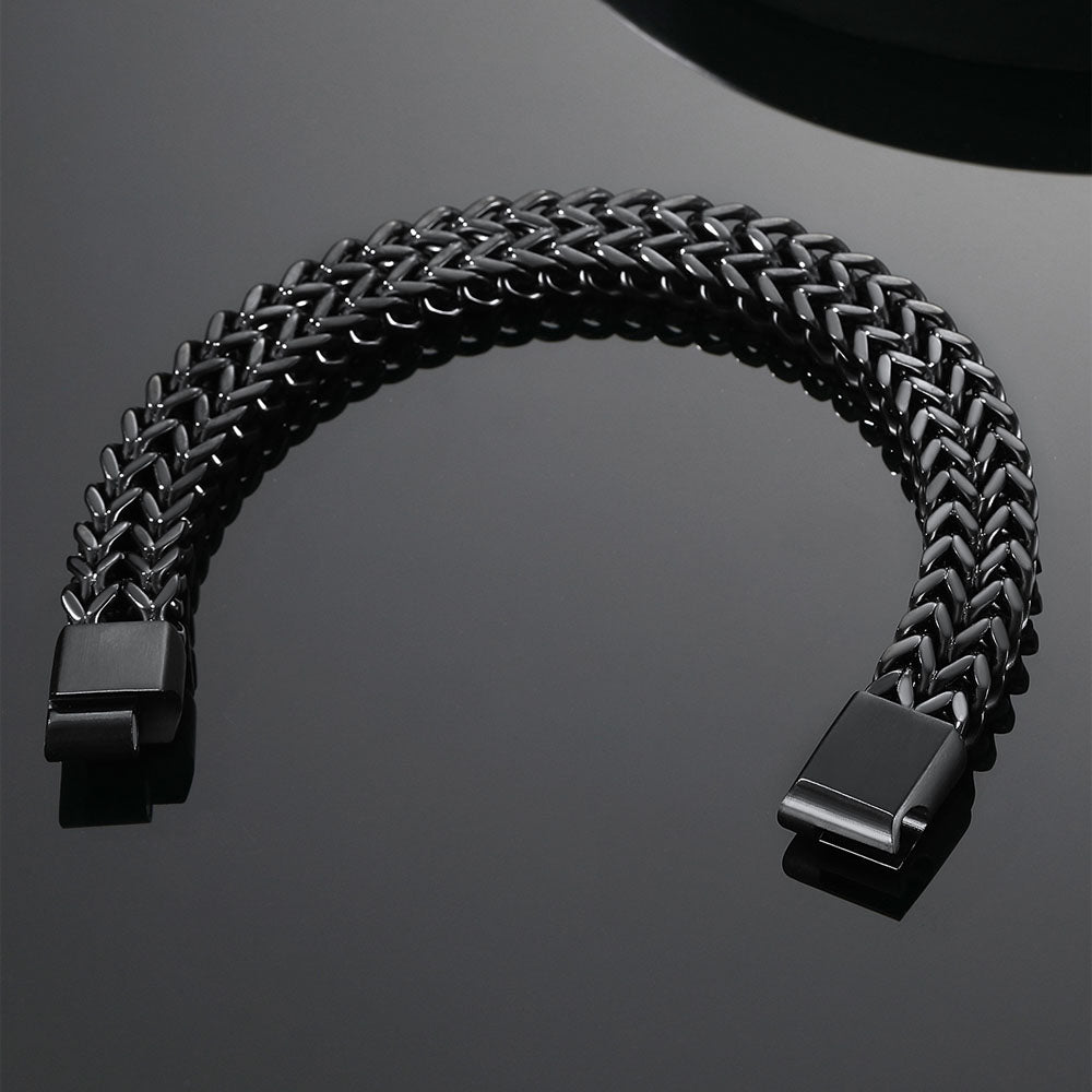 Franco Curb Chain Link Bracelet Gift for Dad Men