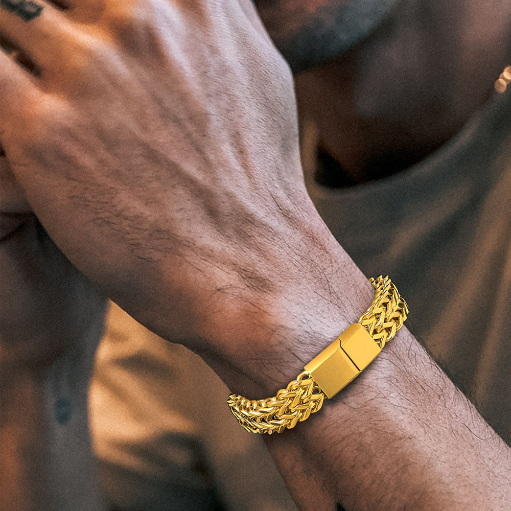 Close-Up of Gold Chain on Wrist