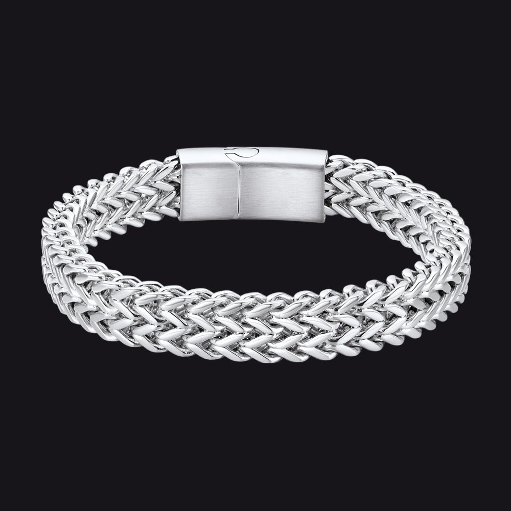 10mm Steel Franco Chain Bracelet for Dad