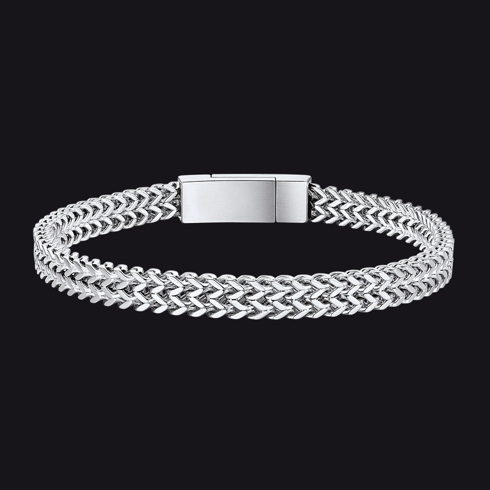 6mm Steel Franco Chain Bracelet for Dad