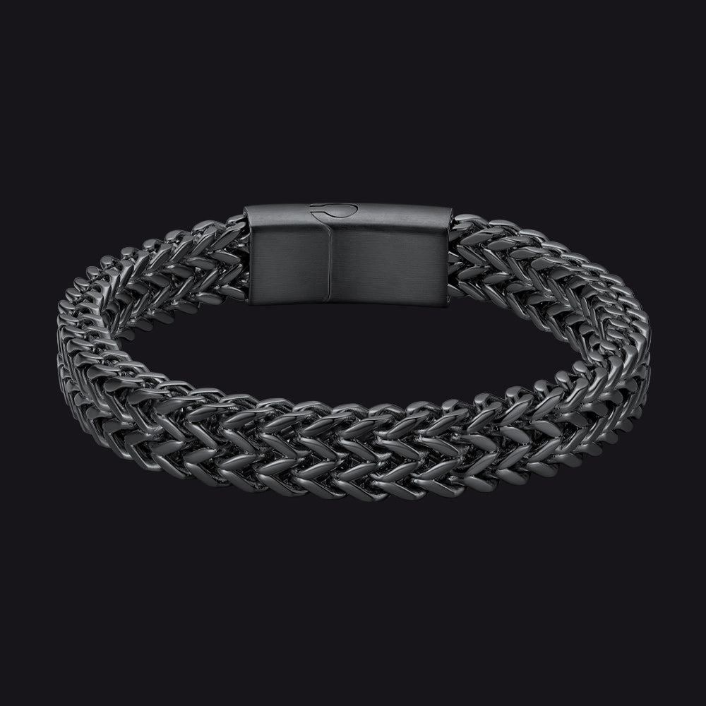 10mm Black Men's Chain Bracele