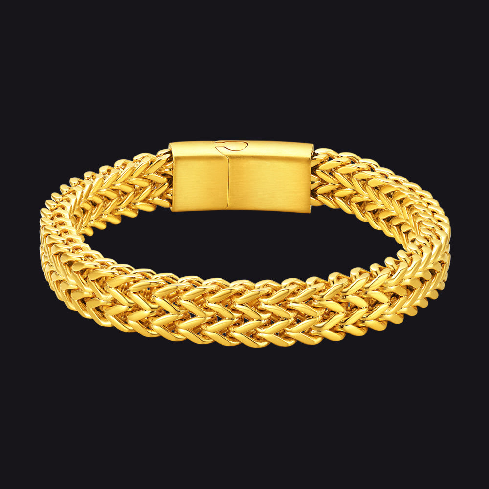 10mm Gold Men's Chain Bracele