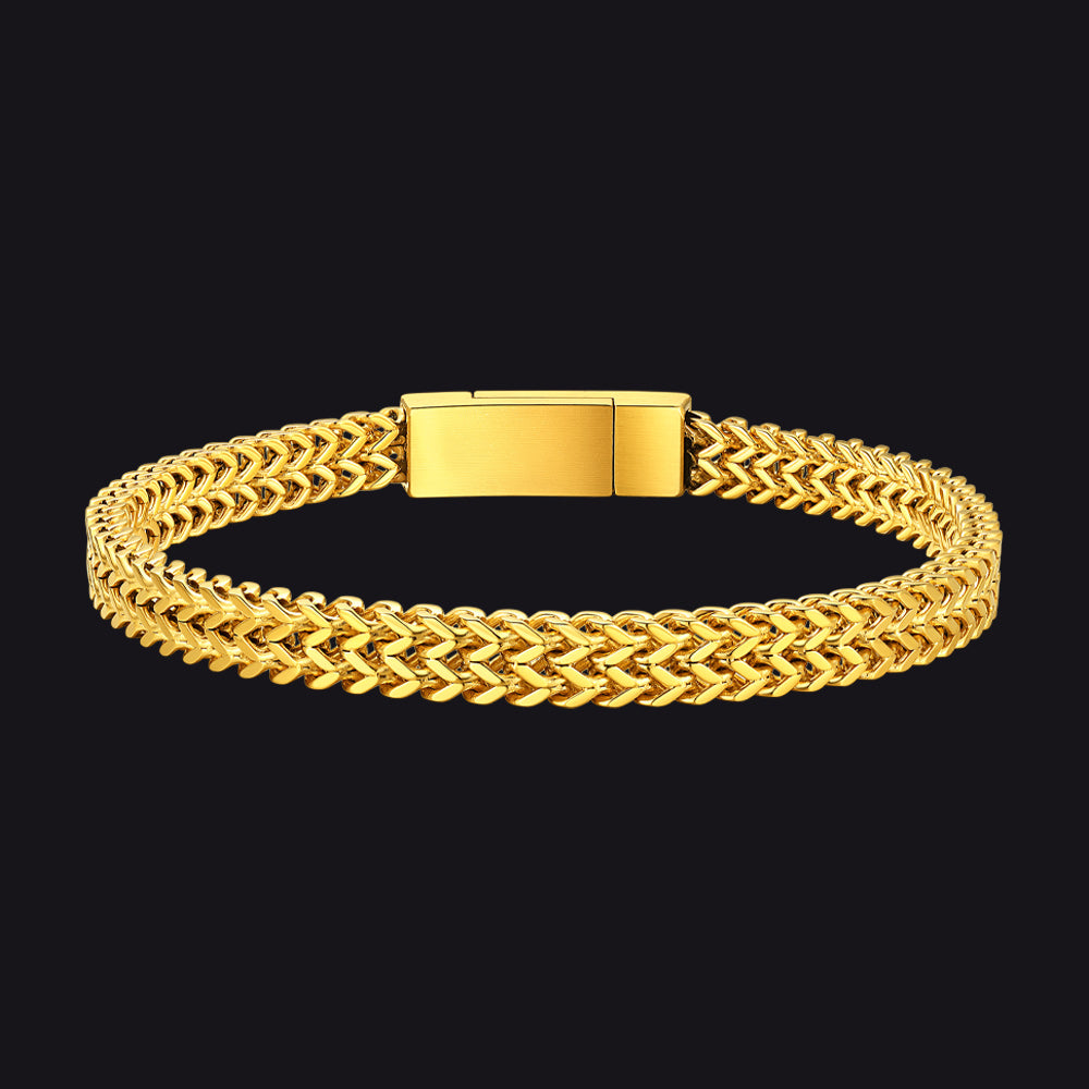 6mm Gold Men's Chain Bracele