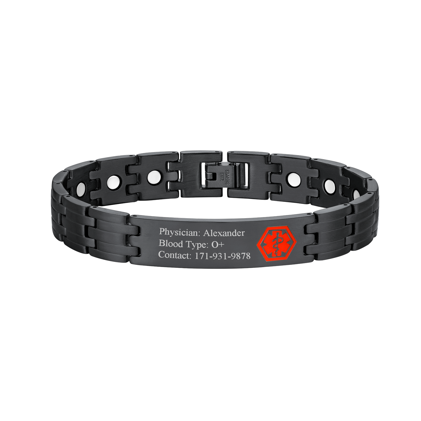 FaithHeart Personalized Engraved Magnetic Bracelet For Unisex FaithHeart