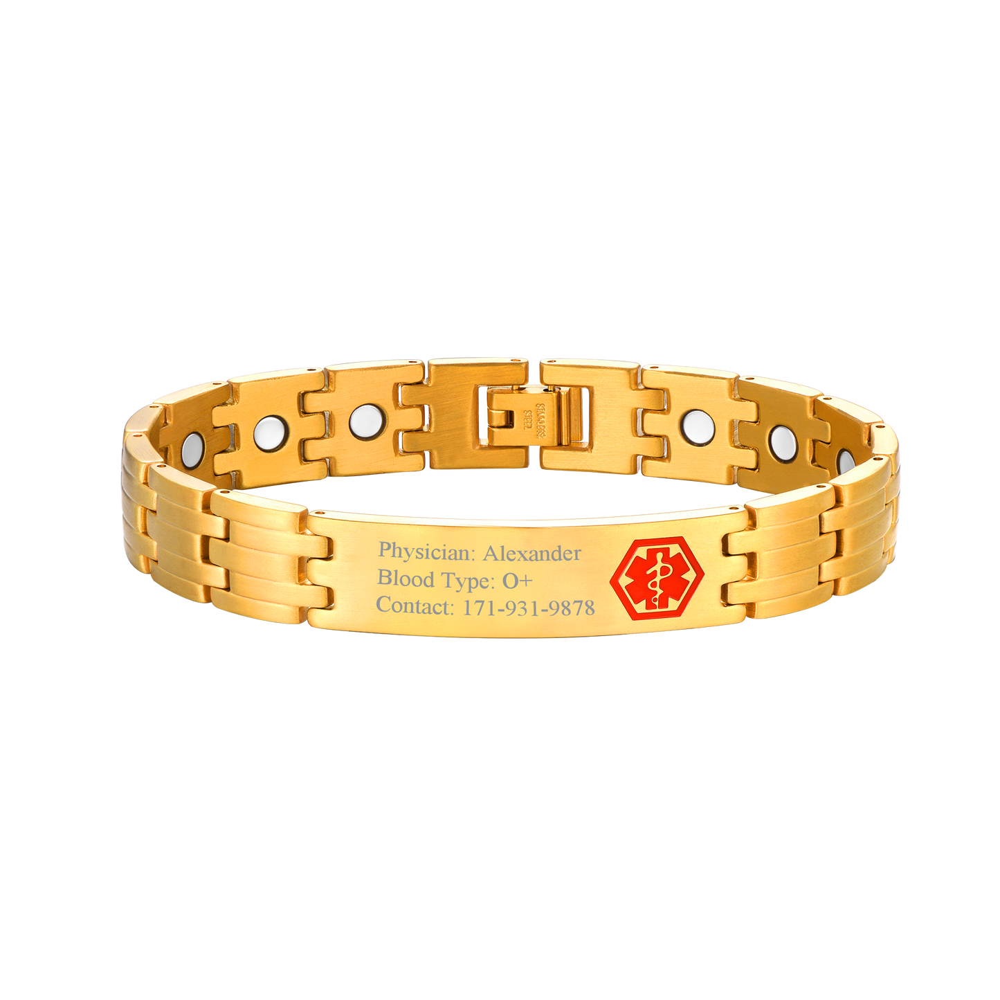 FaithHeart Personalized Engraved Magnetic Bracelet For Unisex FaithHeart