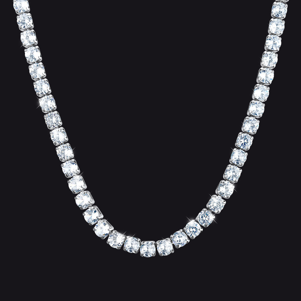 Elegant CZ Diamond Cut Tennis Chain Necklace