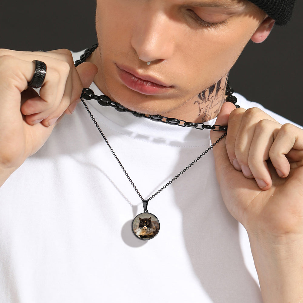 Customized Pet Picture Necklace Memorial Jewelry for Women Men FaithHeart Jewelry