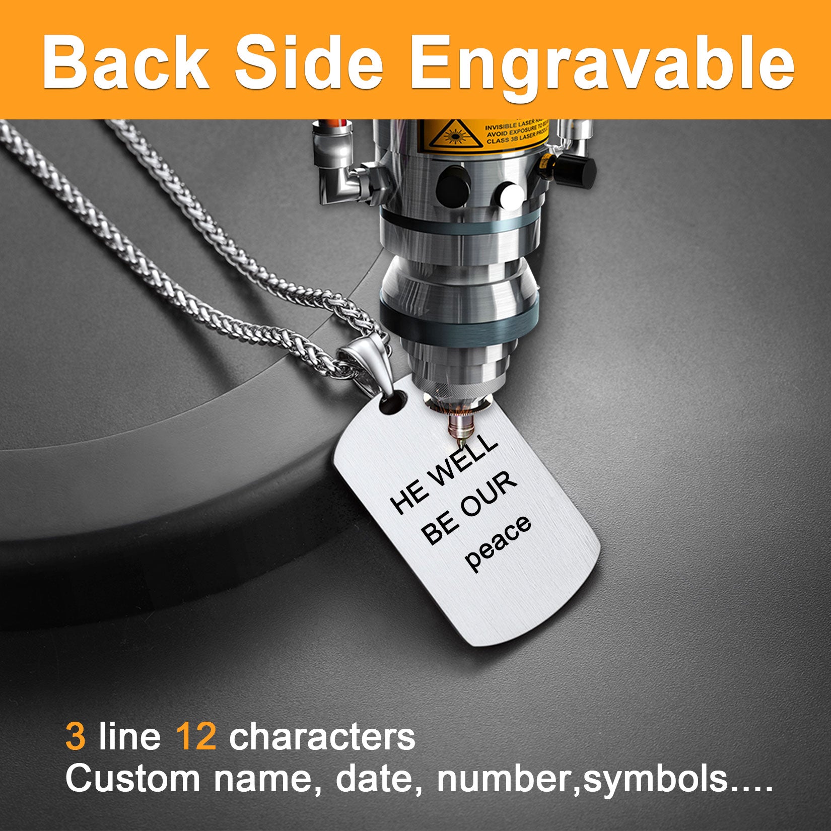 Custom Engraved Dog Tag Necklace - FaithHeart Jewelry
