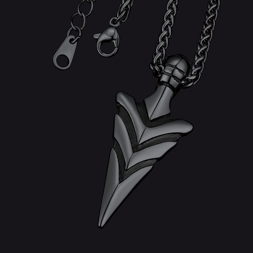 FaithHeart Vintage Spear Arrowhead Necklace Pendant For Men FaithHeart