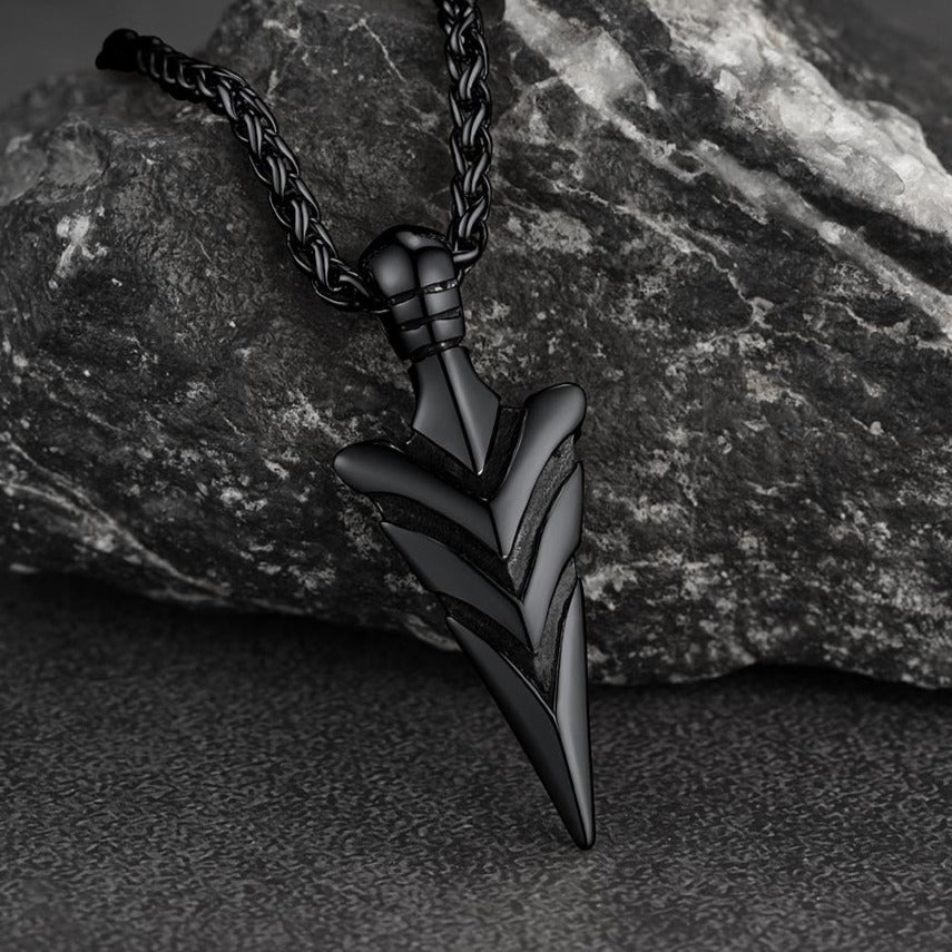 FaithHeart Vintage Spear Arrowhead Necklace Pendant For Men FaithHeart