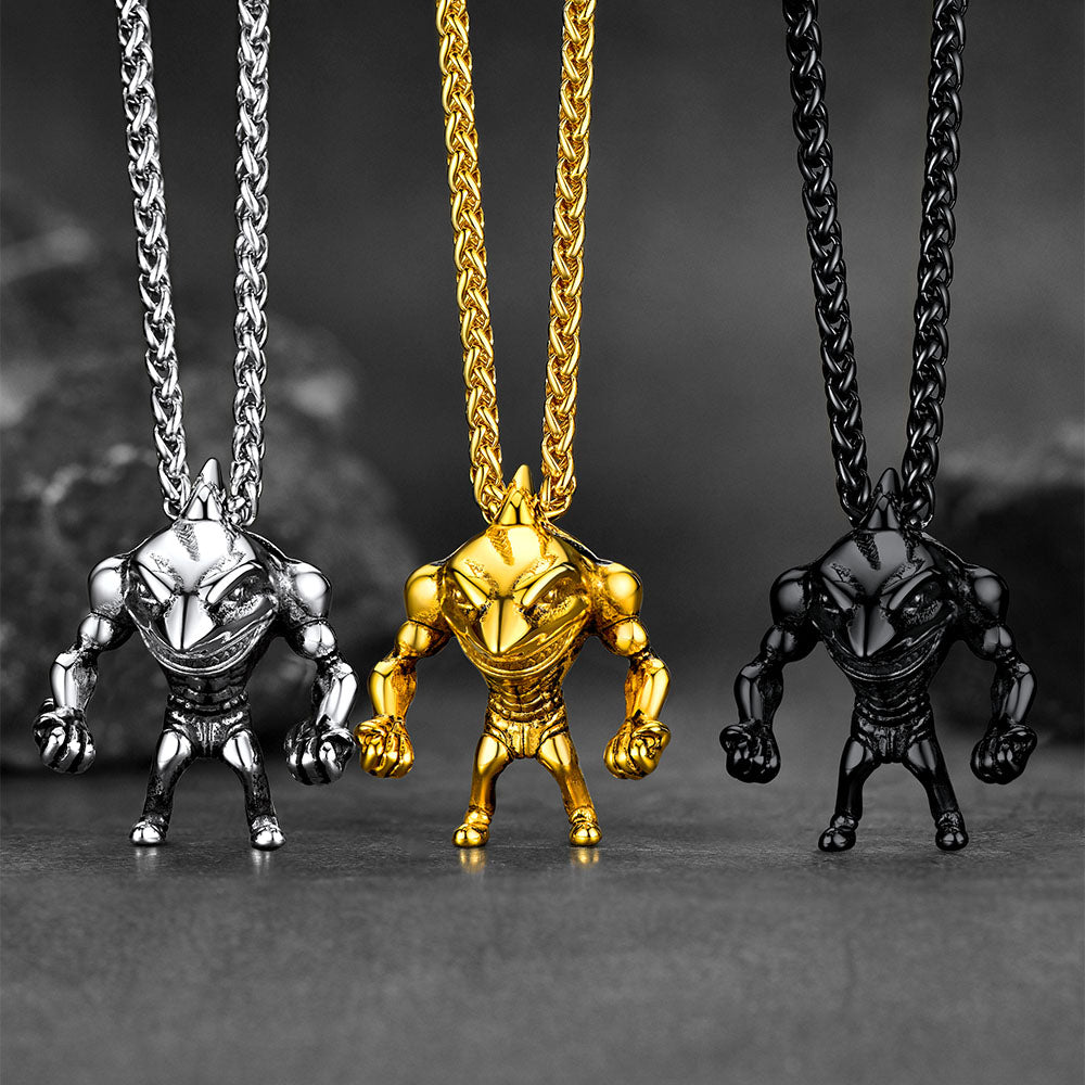 FaithHeart Shark PunkPendant For Men Necklace FaithHeart