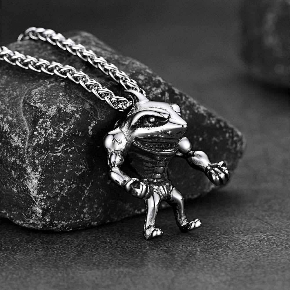 FaithHeart Shark PunkPendant For Men Necklace FaithHeart