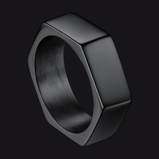 Custom 7mm Minimalist Geometric Band Ring for Men Womenimg