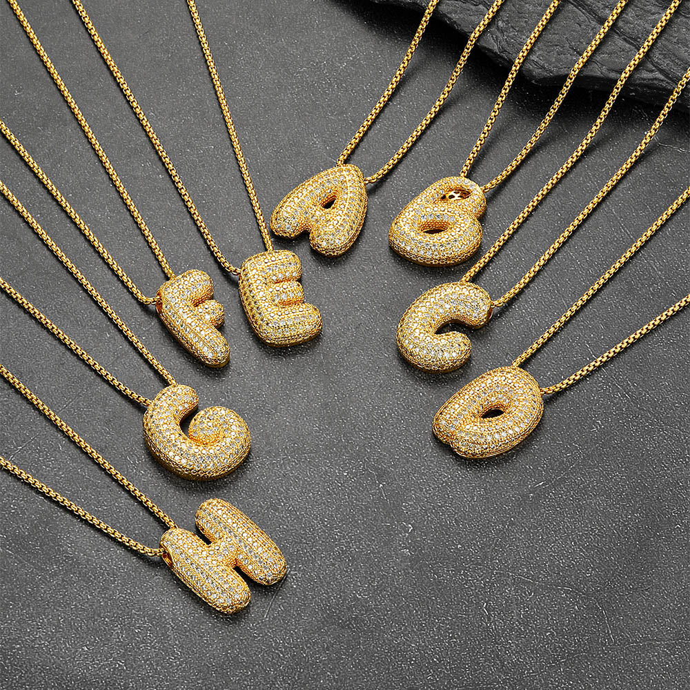 Custom gold initial necklaces