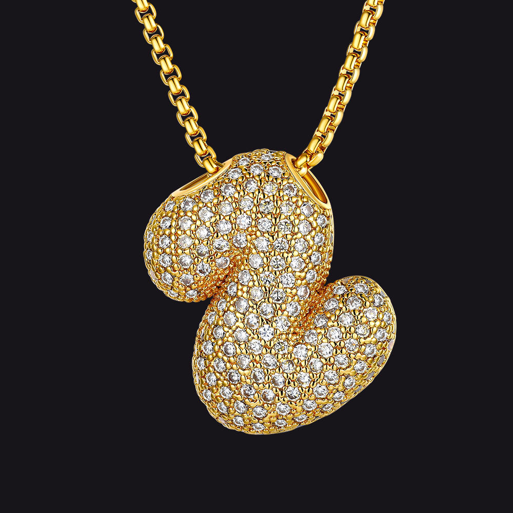 Sophisticated Z letter pendant with cubic zirconia