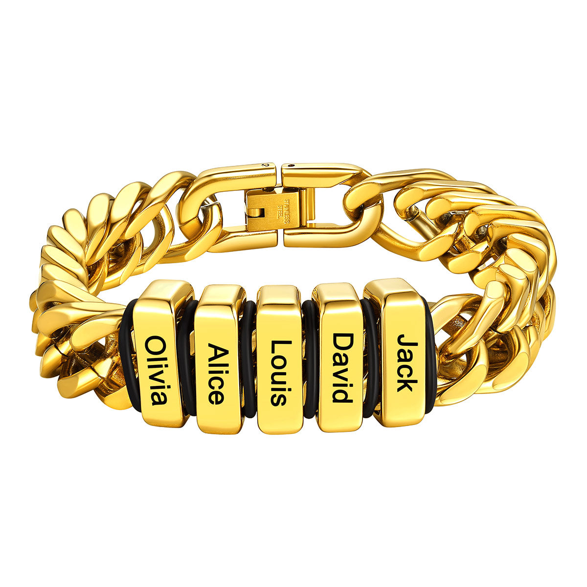 Gold Plated Name Bead Bracelet