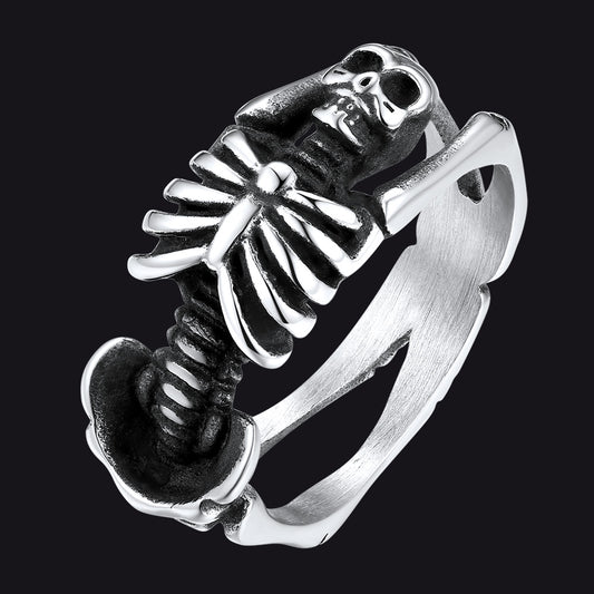 Gothic Cool Skull Rings Halloween Jewellery for Menimg