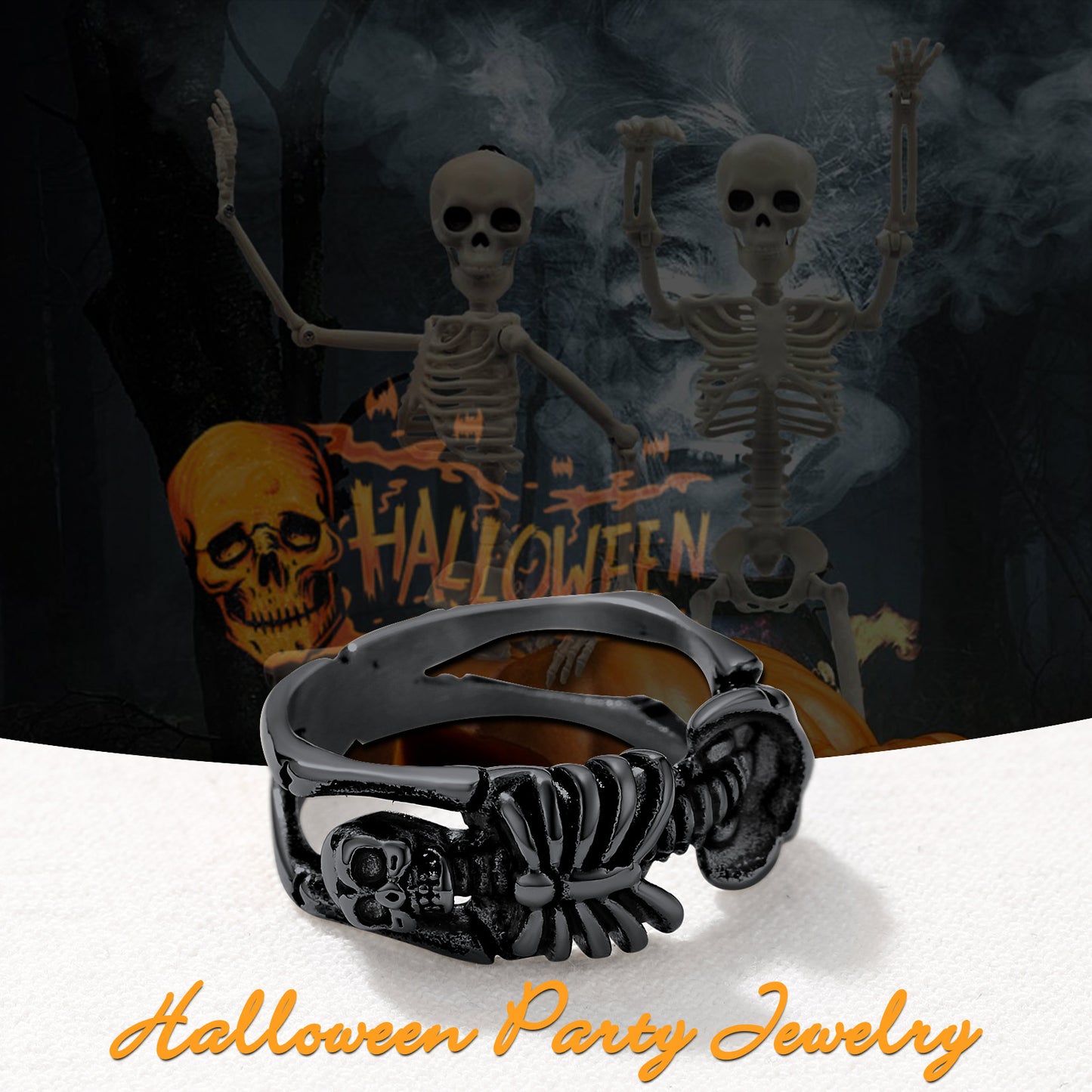 Gothic Cool Skull Rings Halloween Jewellery for Men