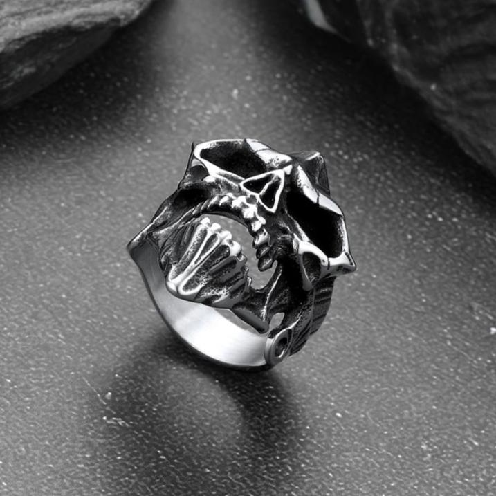 FaithHeart Gothic Skull Ring