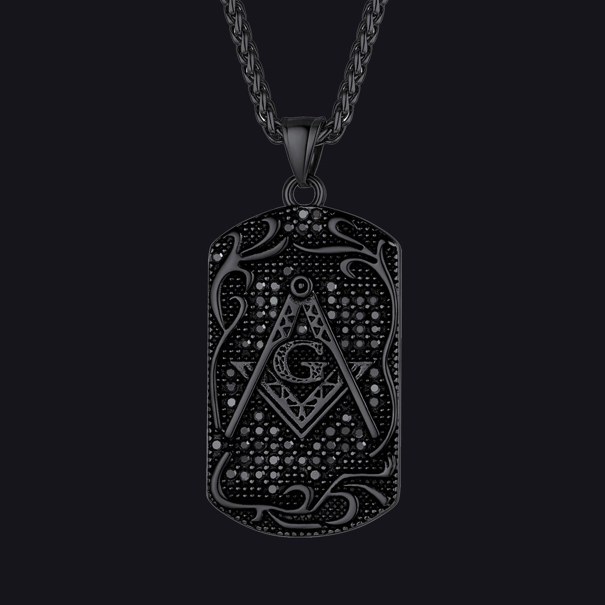 FaithHeart Freemason Pendant Necklace Stainless Steel Masonic Jewelry FaithHeart