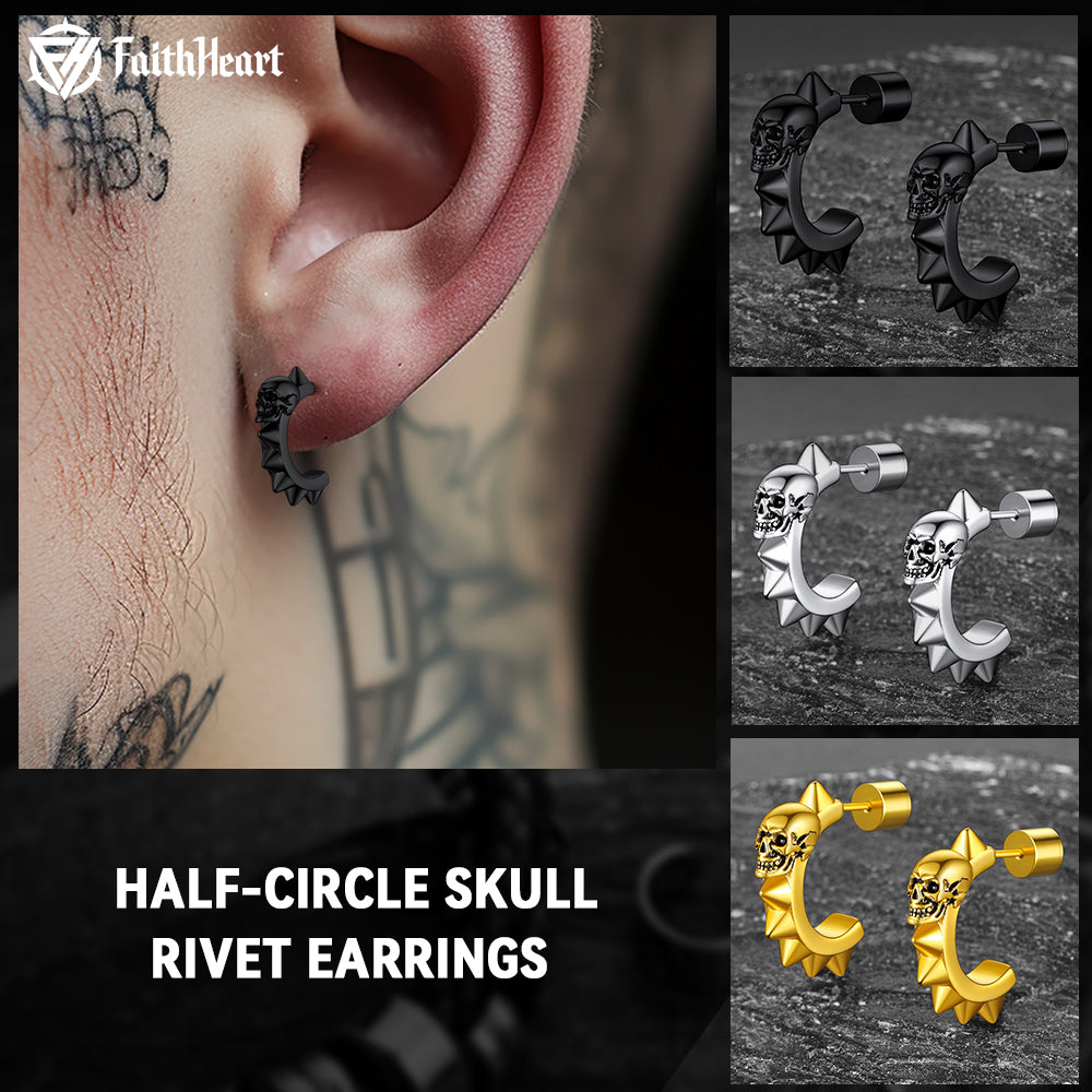 Skull Drop Earrings