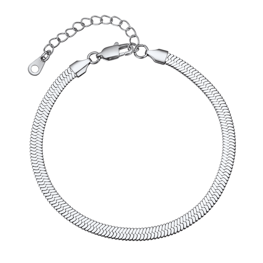 Herringbone Flat Chain Anklets Summer Jewelry For Womenimg