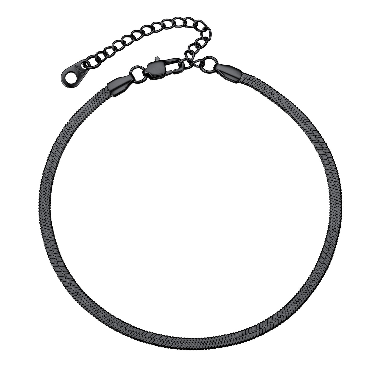 Herringbone Flat Chain Anklets Summer Jewelry For Women