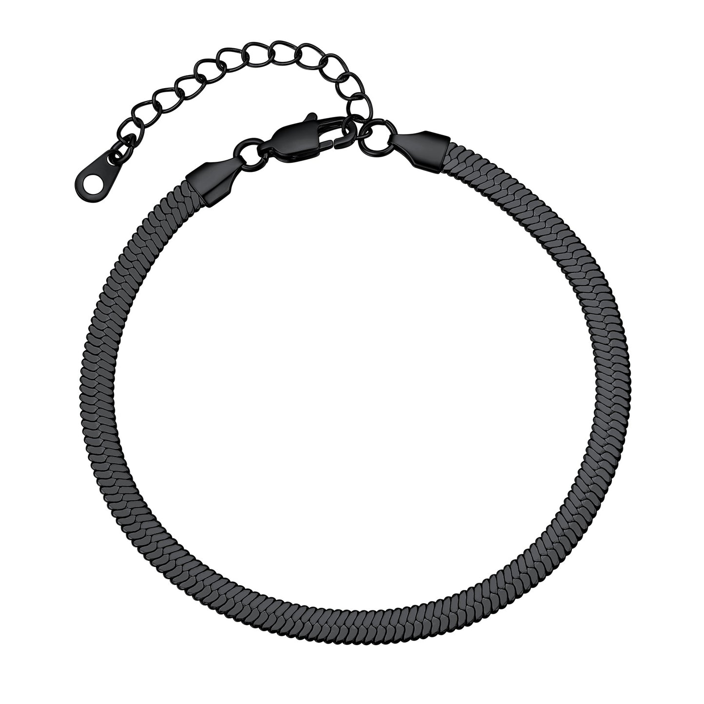 Herringbone Flat Chain Anklets Summer Jewelry For Women