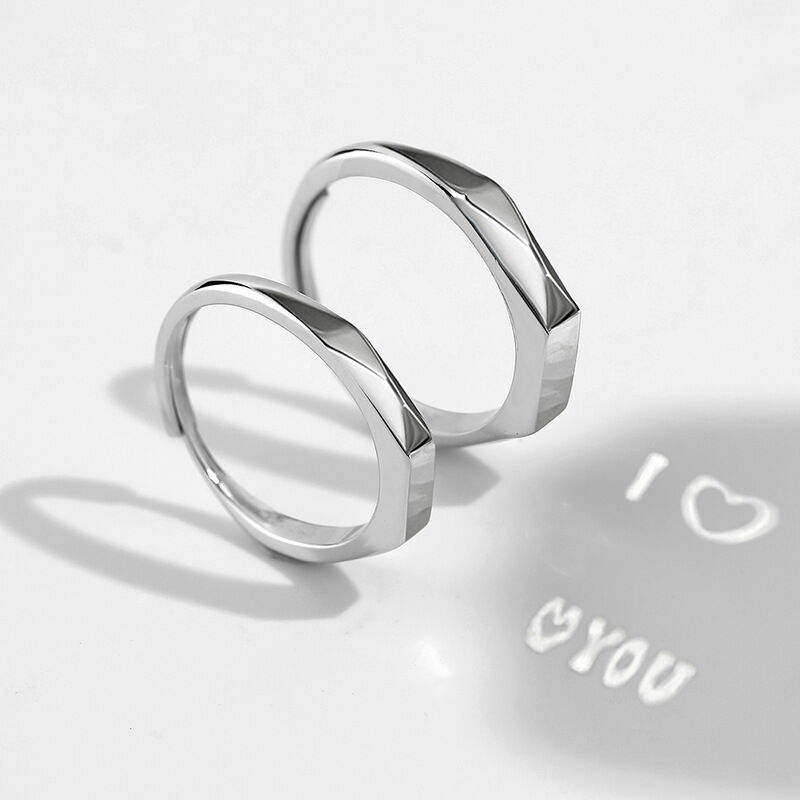 ¡°I Love You¡± Projection Promise Rings for Couple