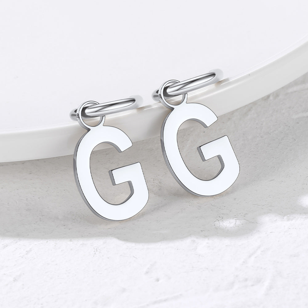 Hypoallergenic A-Z Initial Letter Dangle Earrings for Women Men