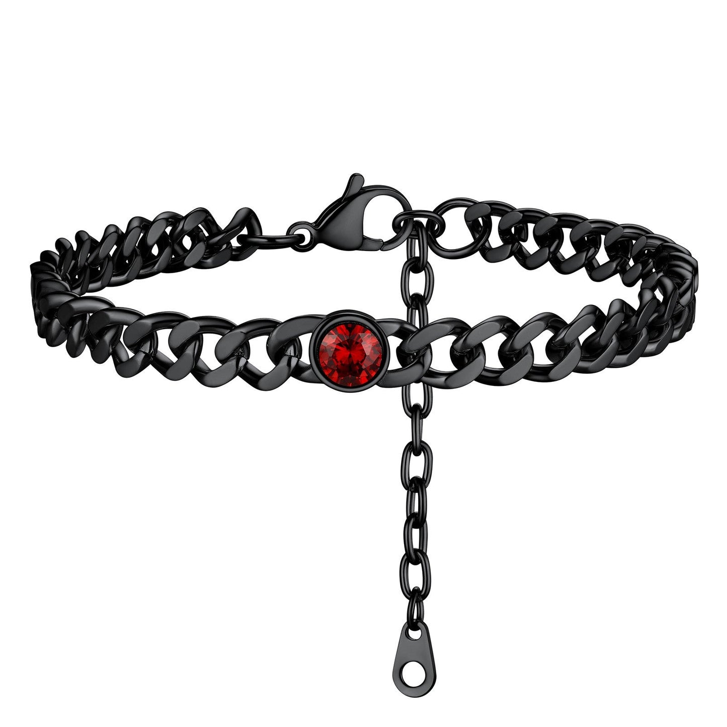 January Birthstone Anklet Black Plated PSA40044