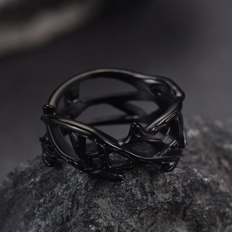 Christian Jesus Crown of Thorns Ring for Men