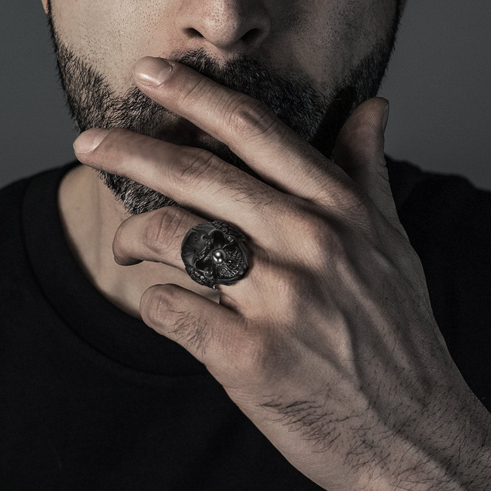Gothic Joker Clown Skull Ring for Men FaithHeart